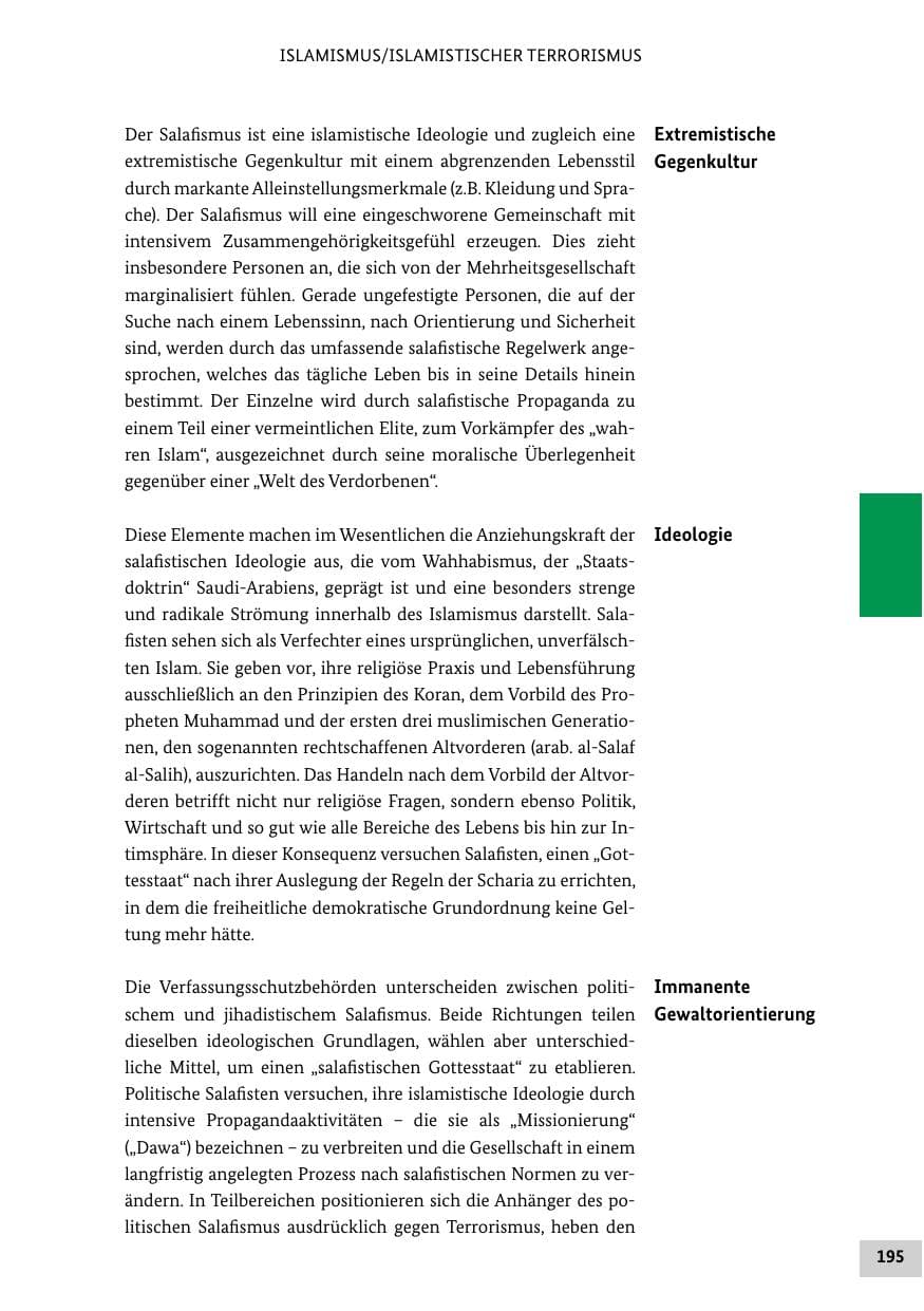 Seite 195 des Verfassungsschutzbericht 2019 Bund