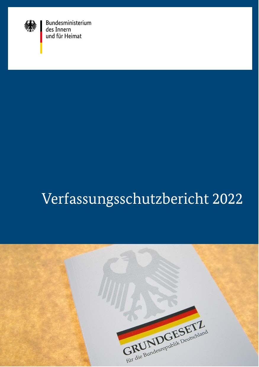 Seite 1 des Verfassungsschutzbericht 2022 Bund