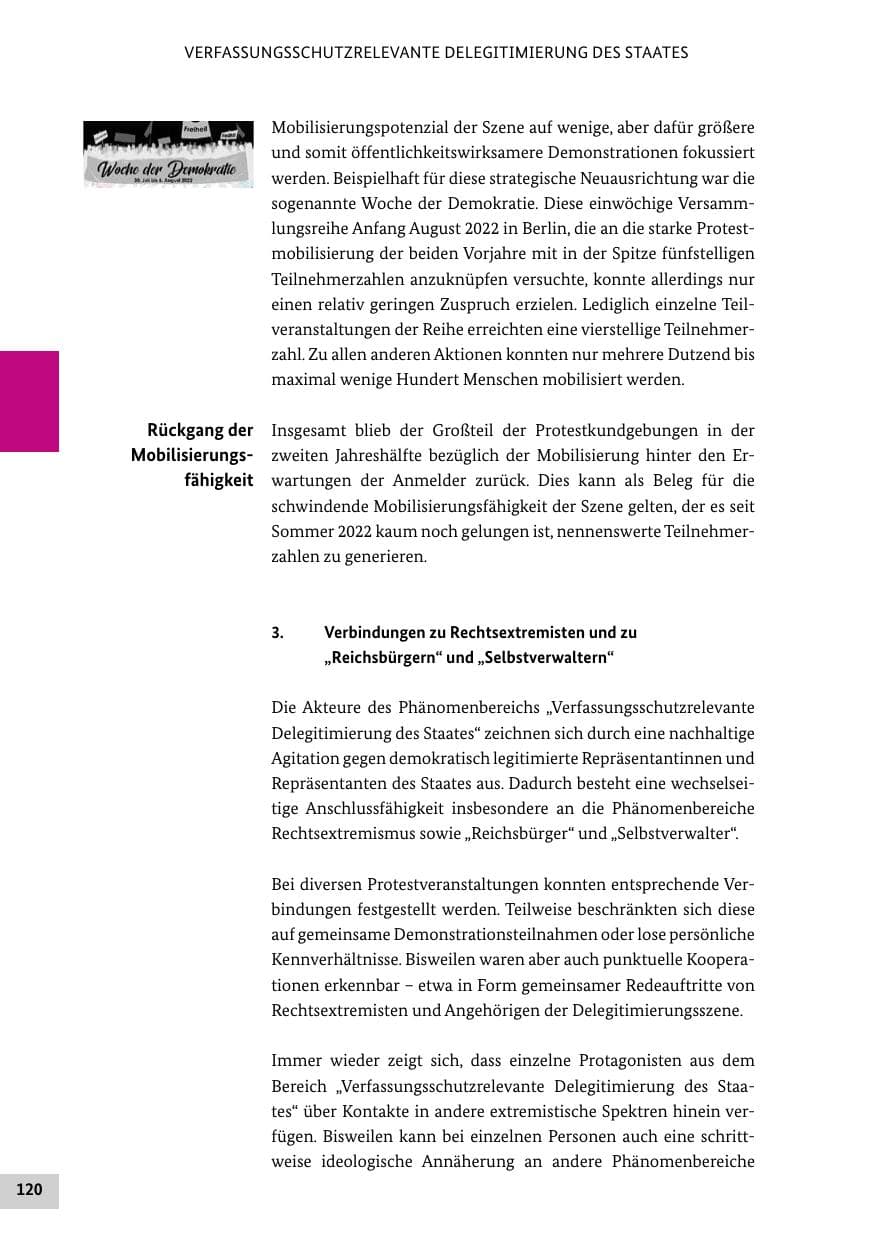 Seite 120 des Verfassungsschutzbericht 2022 Bund