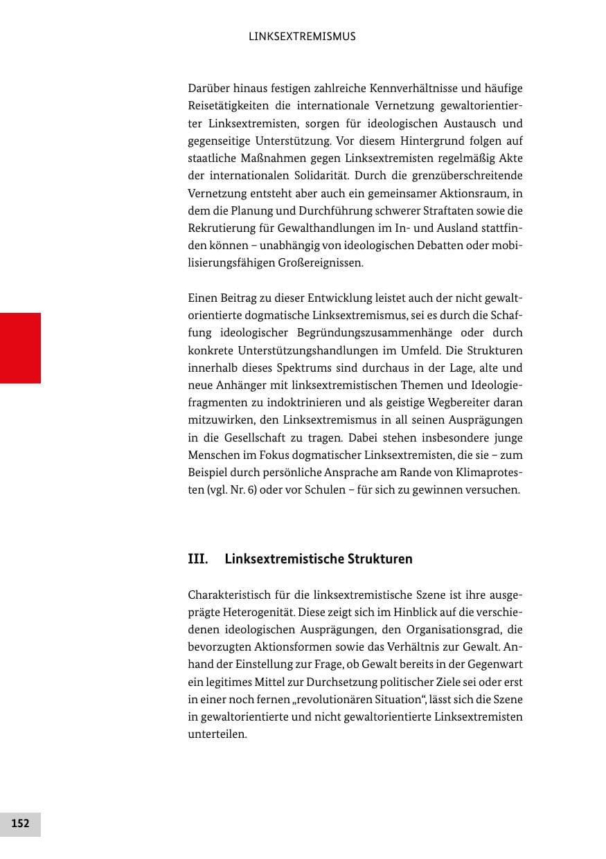 Seite 152 des Verfassungsschutzbericht 2022 Bund