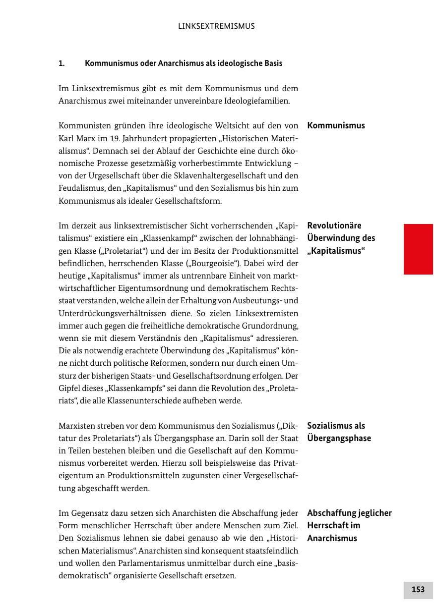 Seite 153 des Verfassungsschutzbericht 2022 Bund