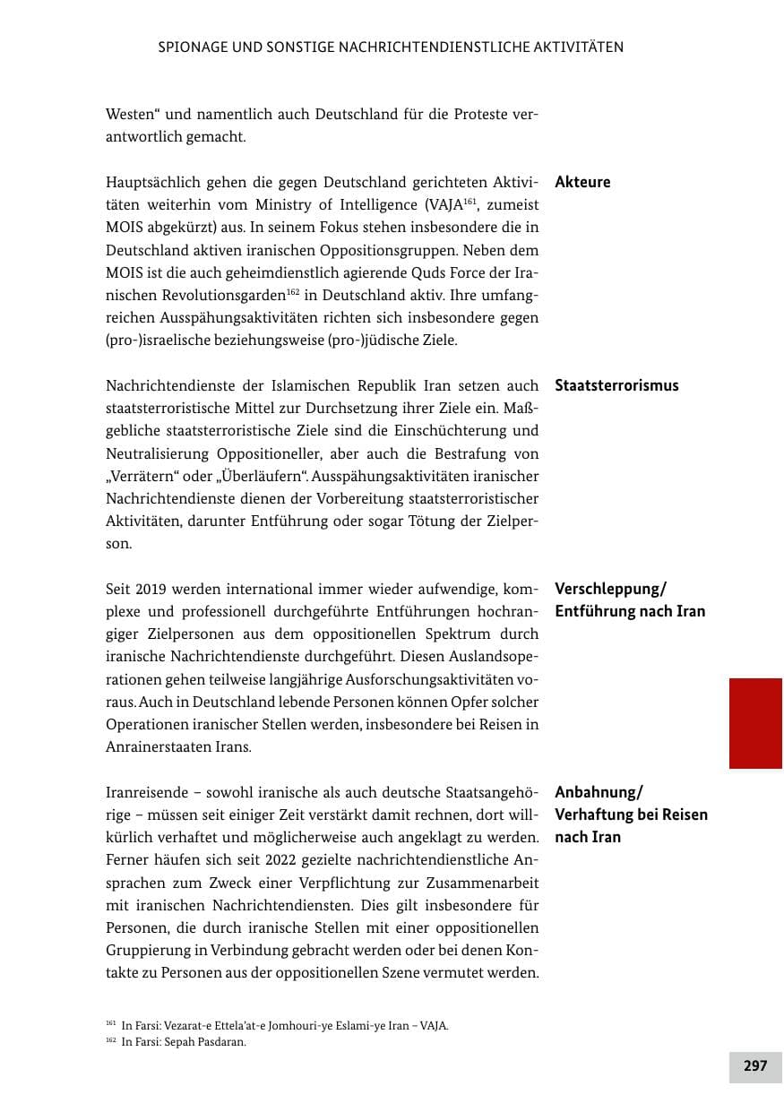 Seite 297 des Verfassungsschutzbericht 2022 Bund