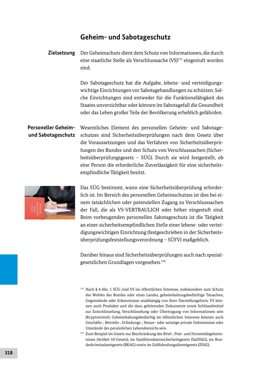 Seite 318 des Verfassungsschutzbericht 2022 Bund