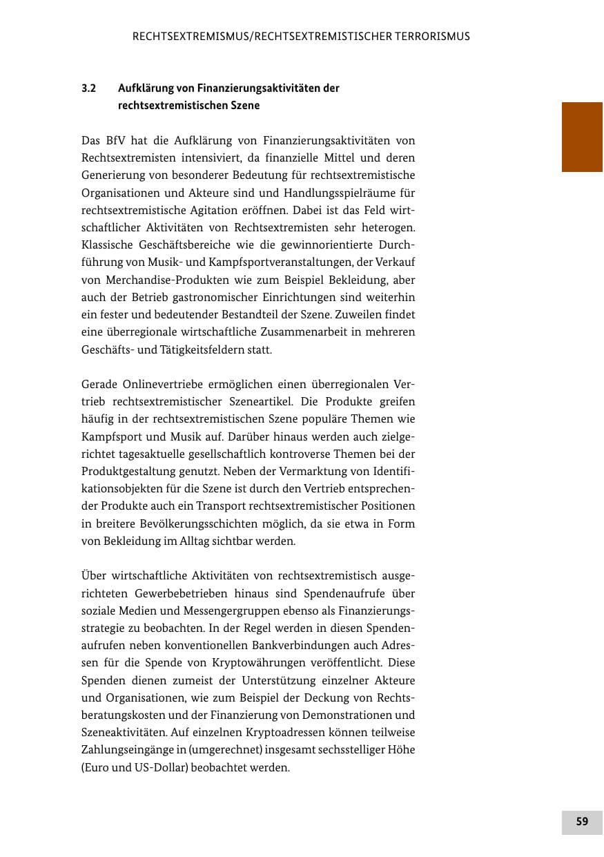 Seite 59 des Verfassungsschutzbericht 2022 Bund