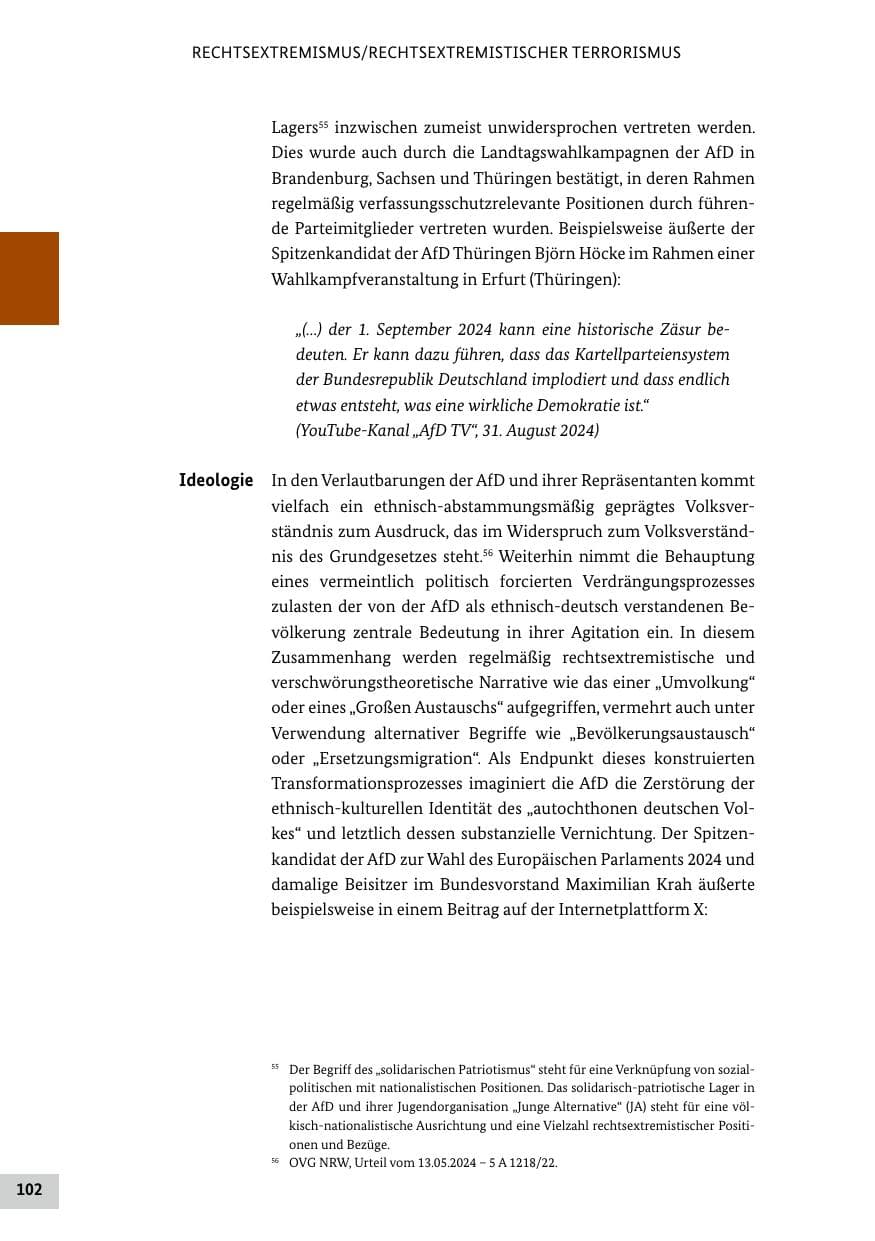 Seite 102 des Verfassungsschutzbericht 2024 Bund