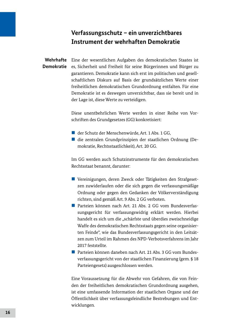 Seite 16 des Verfassungsschutzbericht 2024 Bund