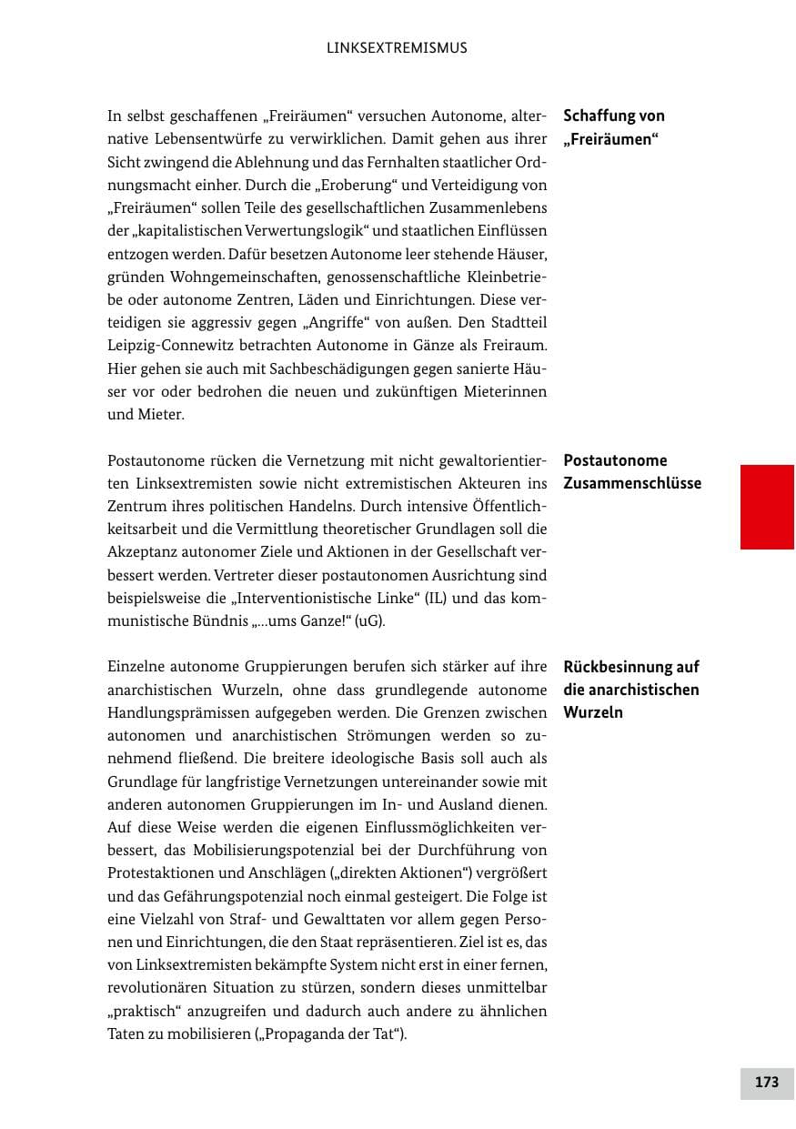 Seite 173 des Verfassungsschutzbericht 2024 Bund