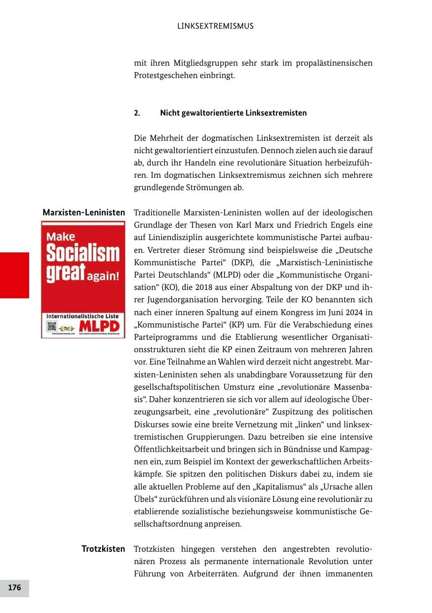 Seite 176 des Verfassungsschutzbericht 2024 Bund