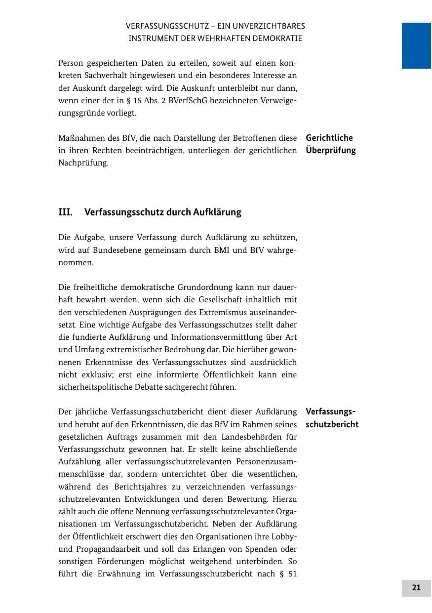 Seite 21 des Verfassungsschutzbericht 2024 Bund