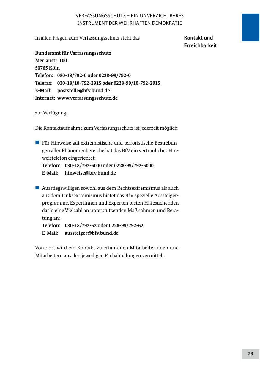 Seite 23 des Verfassungsschutzbericht 2024 Bund