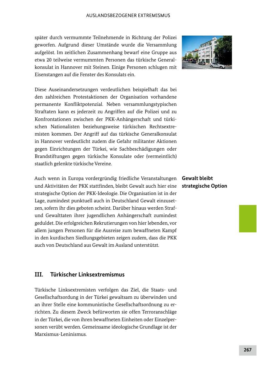 Seite 267 des Verfassungsschutzbericht 2024 Bund
