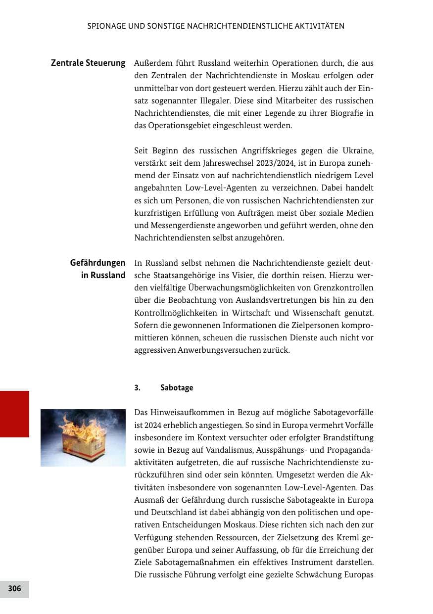 Seite 306 des Verfassungsschutzbericht 2024 Bund