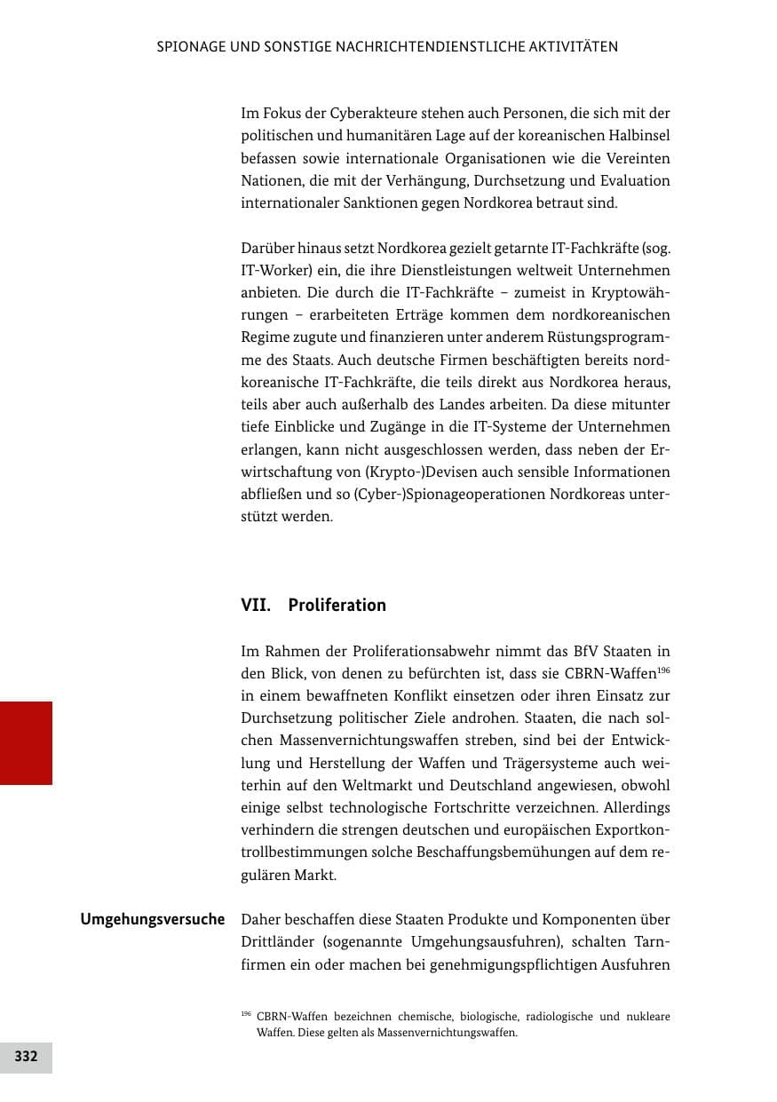 Seite 332 des Verfassungsschutzbericht 2024 Bund