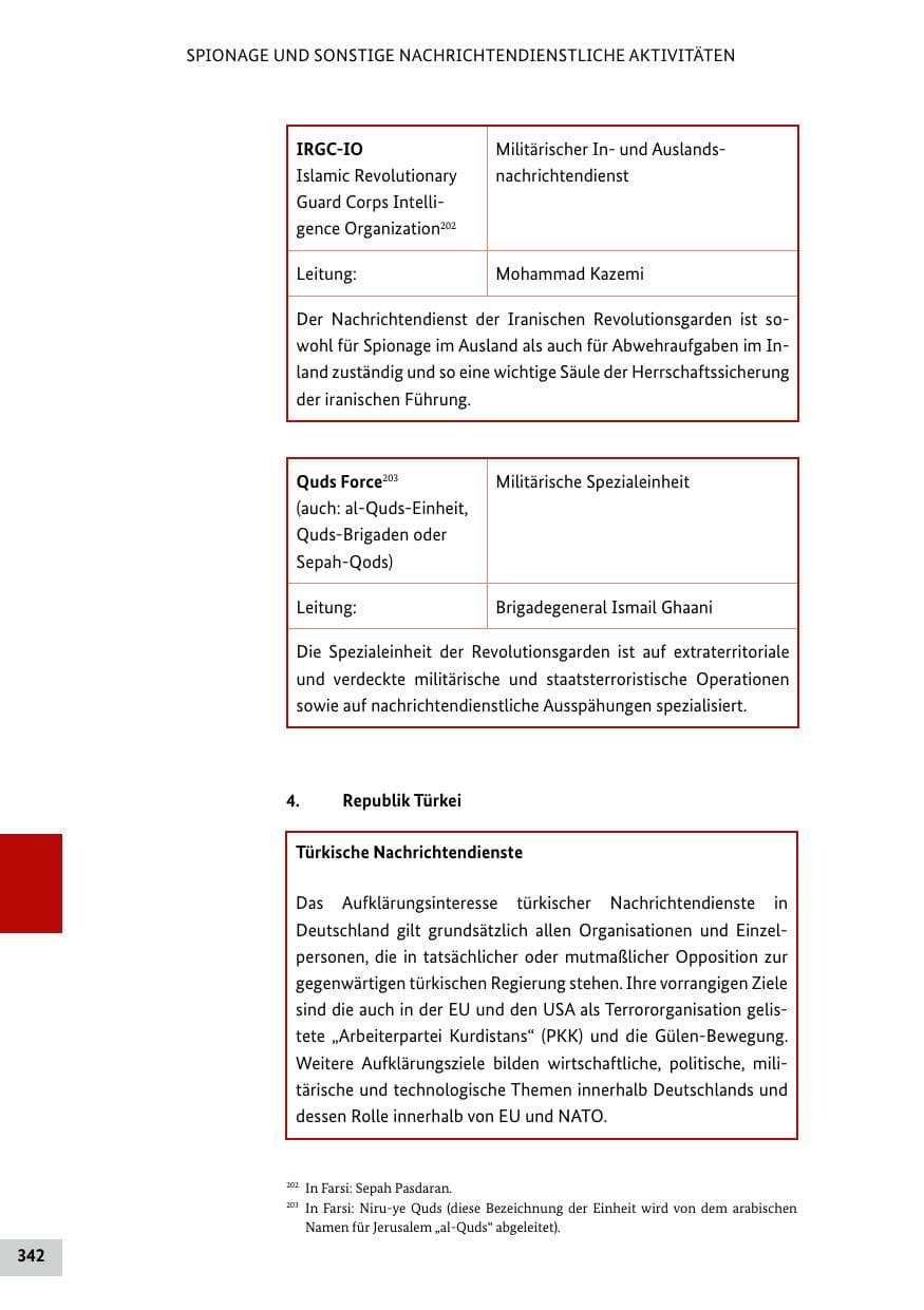 Seite 342 des Verfassungsschutzbericht 2024 Bund
