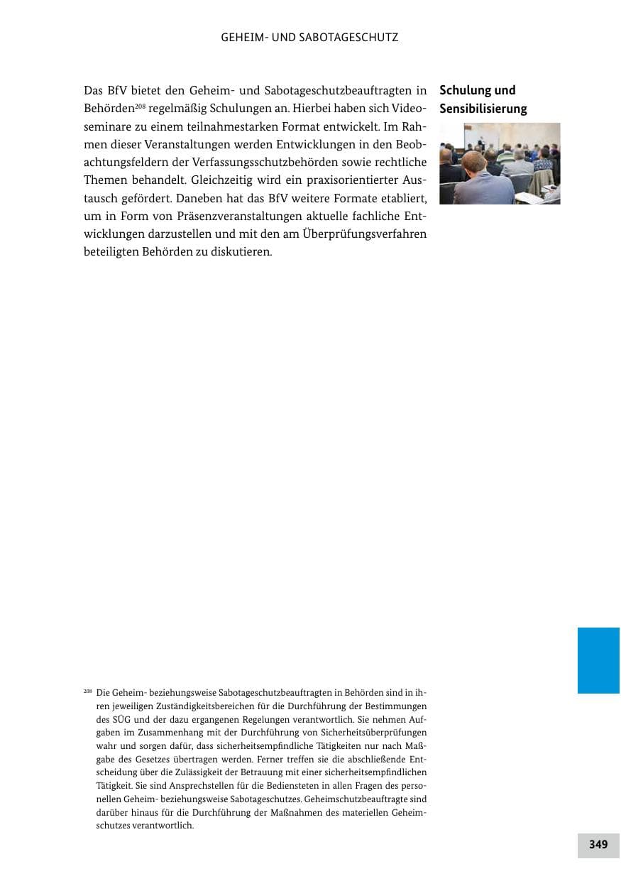 Seite 349 des Verfassungsschutzbericht 2024 Bund