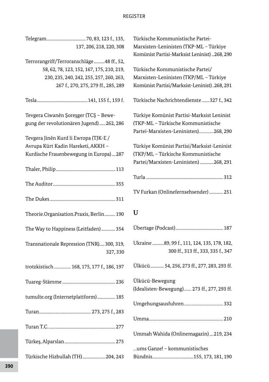Seite 390 des Verfassungsschutzbericht 2024 Bund