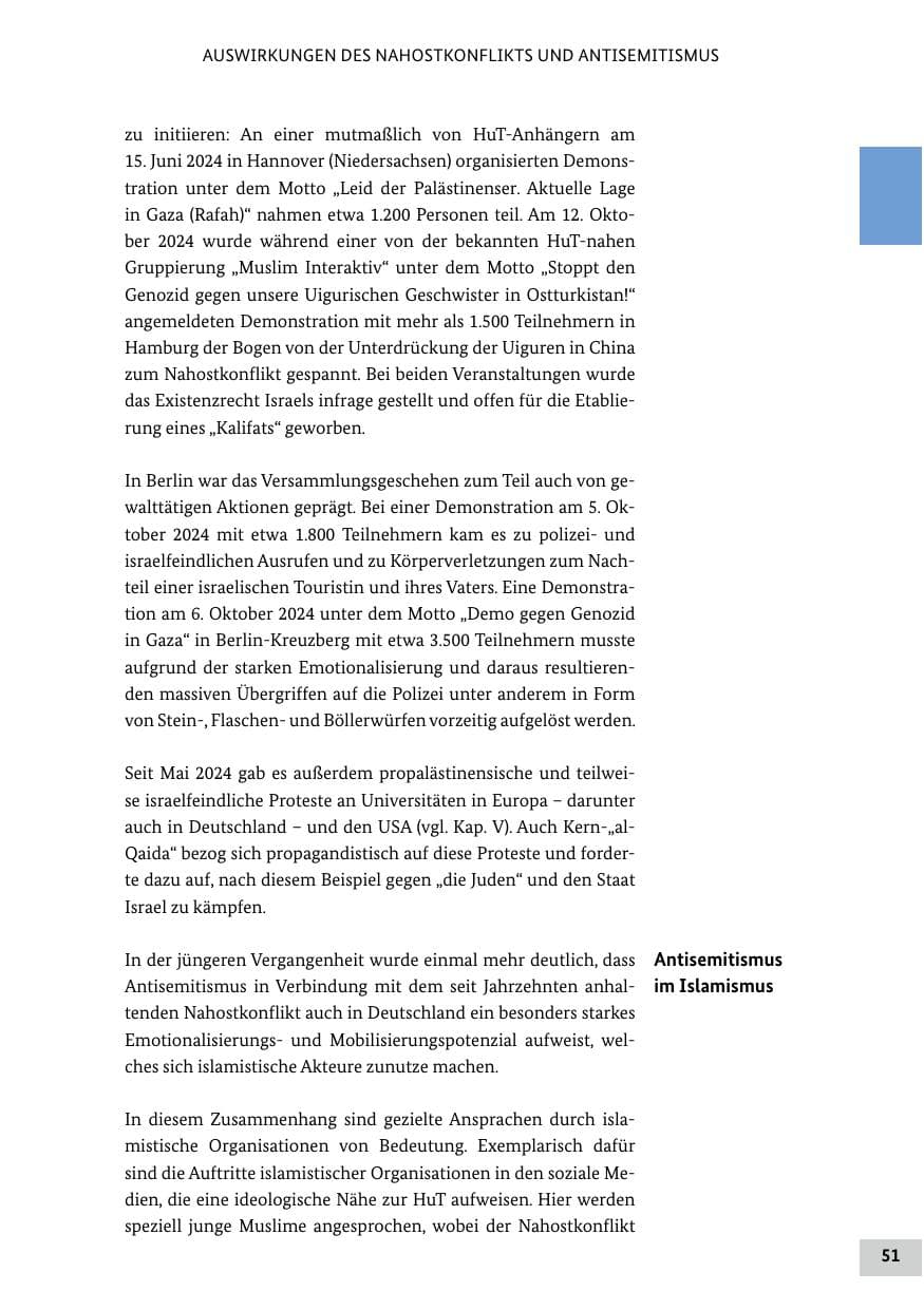 Seite 51 des Verfassungsschutzbericht 2024 Bund