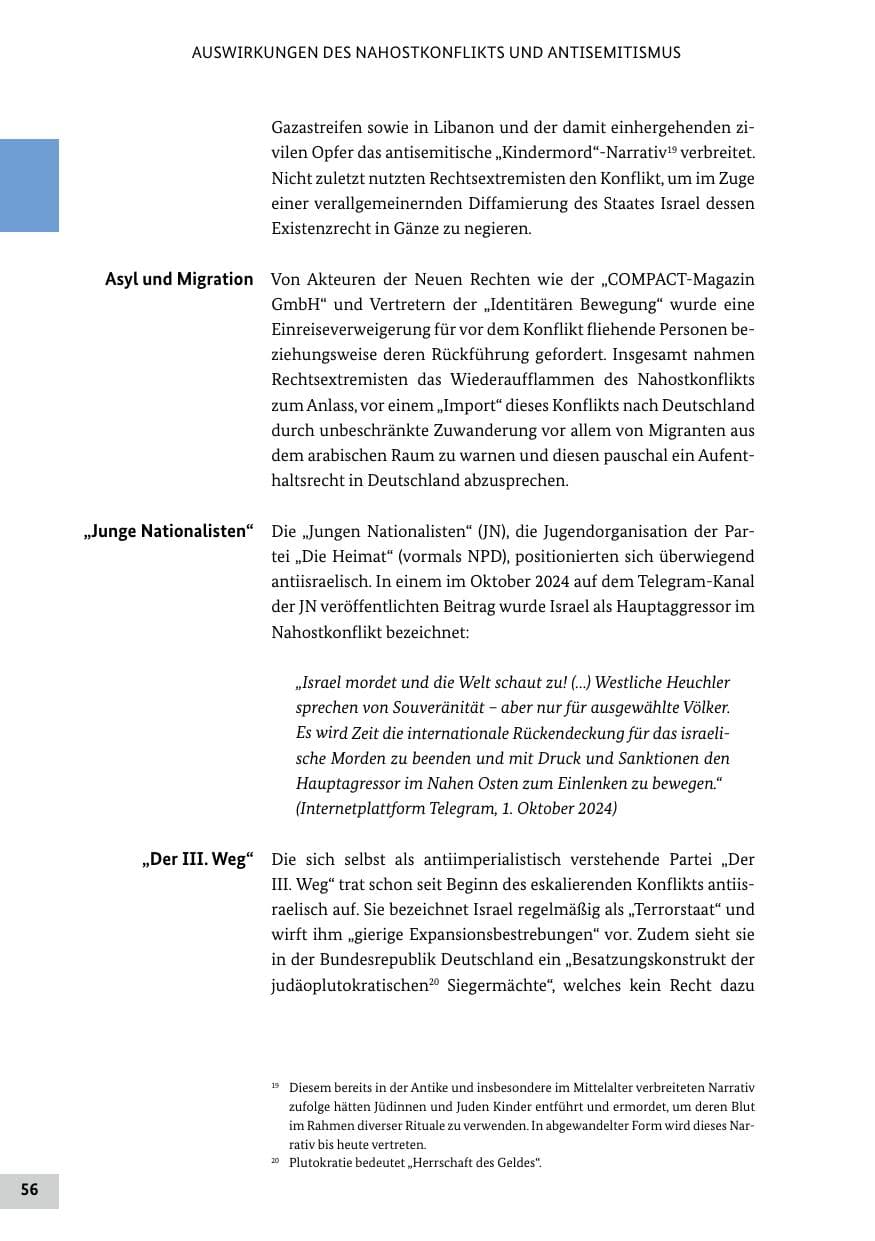 Seite 56 des Verfassungsschutzbericht 2024 Bund