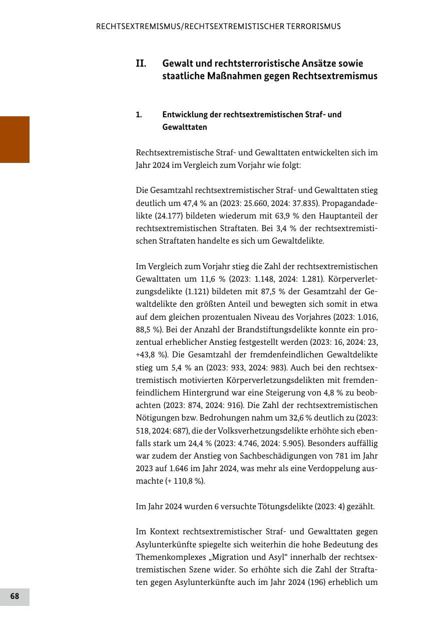Seite 68 des Verfassungsschutzbericht 2024 Bund
