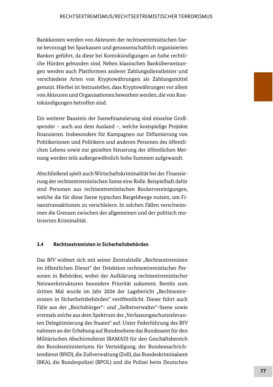 Seite 77 des Verfassungsschutzbericht 2024 Bund
