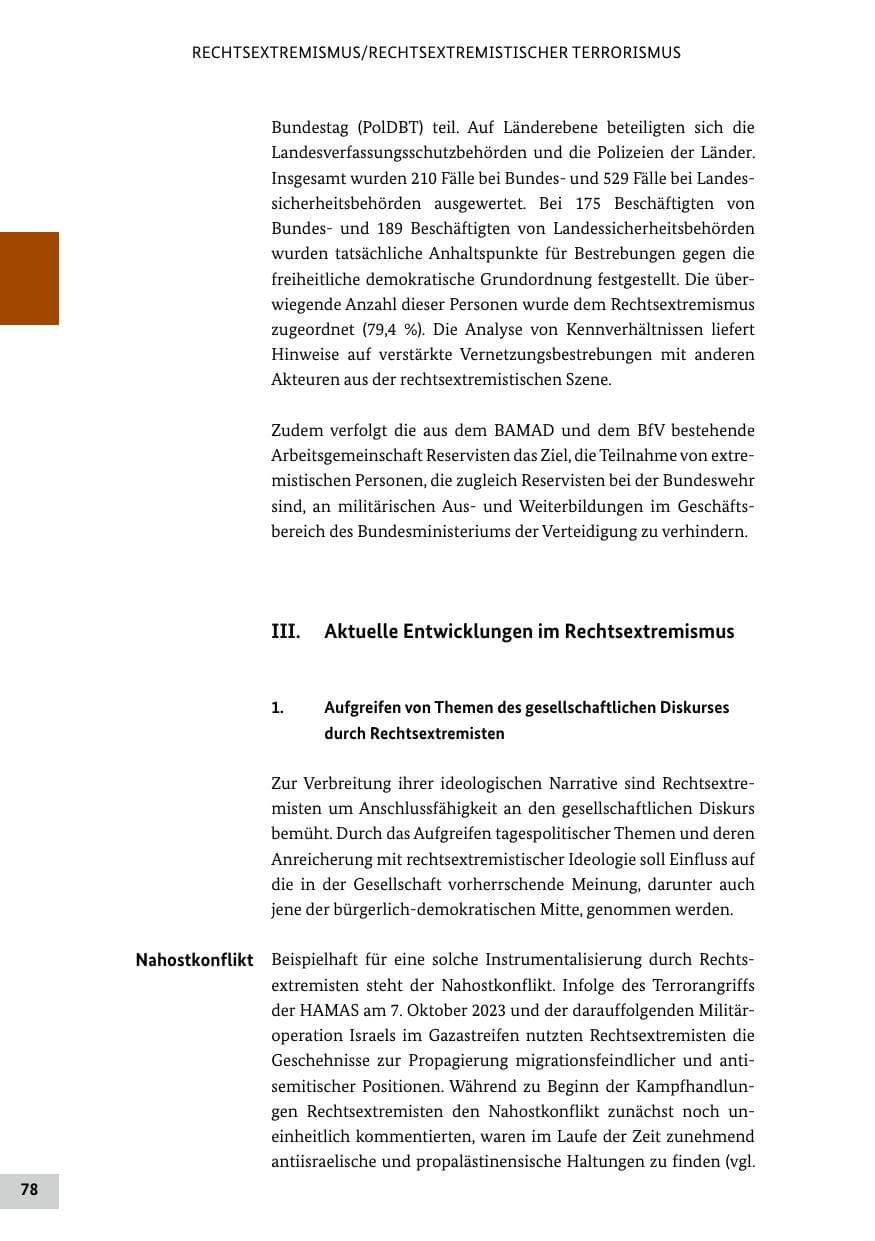 Seite 78 des Verfassungsschutzbericht 2024 Bund