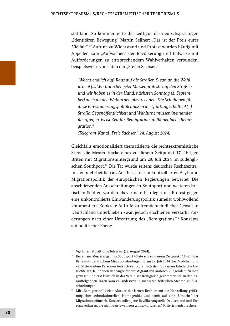 Seite 80 des Verfassungsschutzbericht 2024 Bund