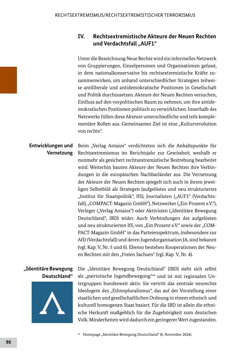 Seite 90 des Verfassungsschutzbericht 2024 Bund