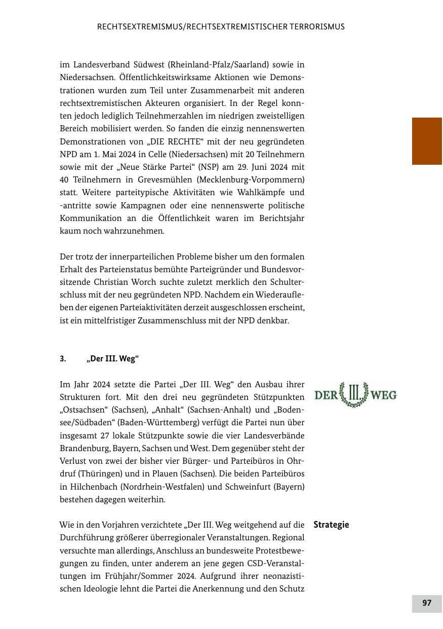 Seite 97 des Verfassungsschutzbericht 2024 Bund