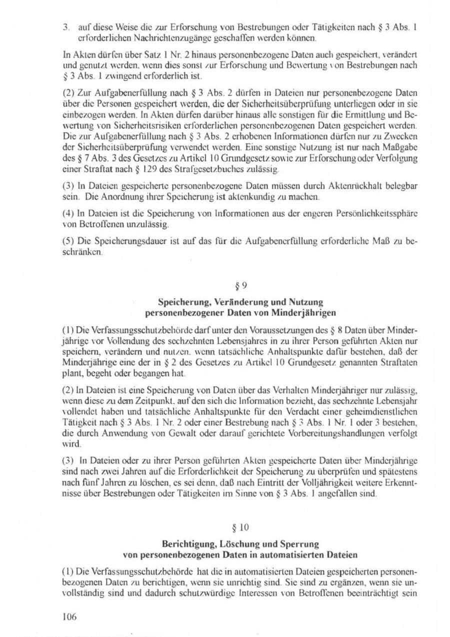 Seite 107 des Verfassungsschutzbericht 1994 Brandenburg
