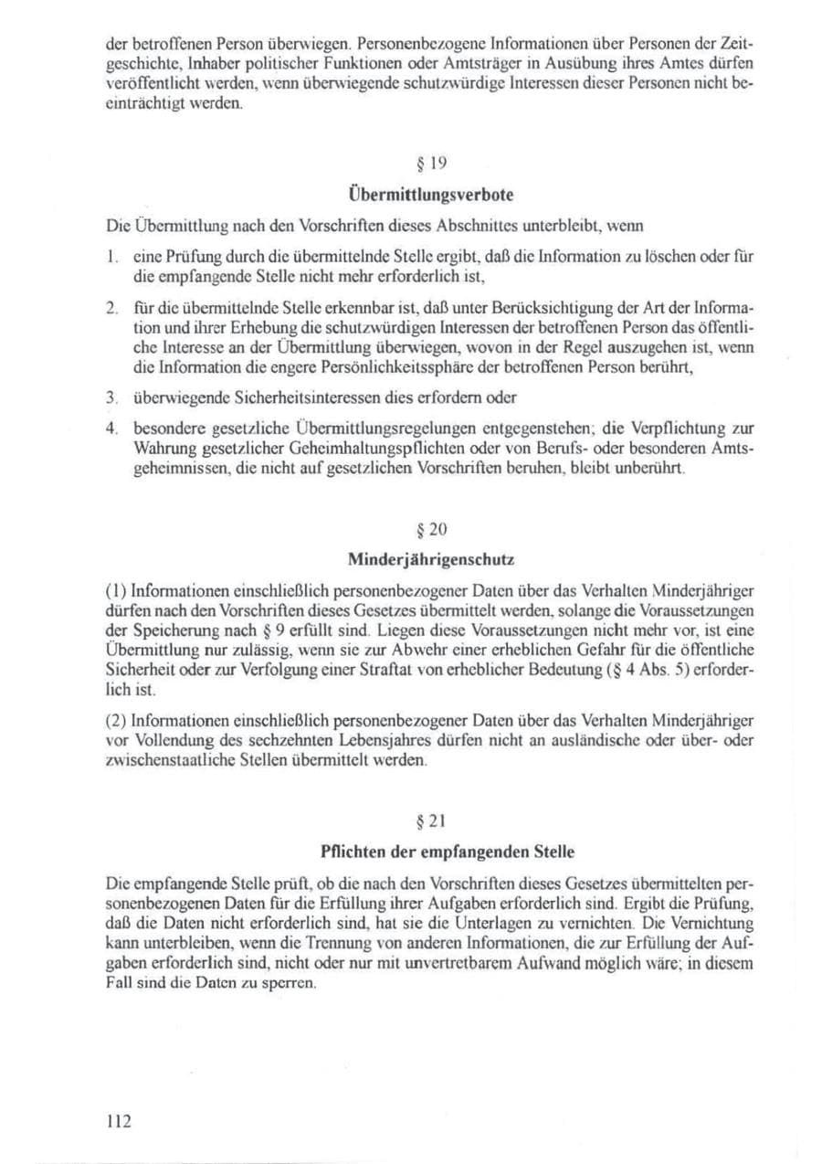Seite 113 des Verfassungsschutzbericht 1994 Brandenburg