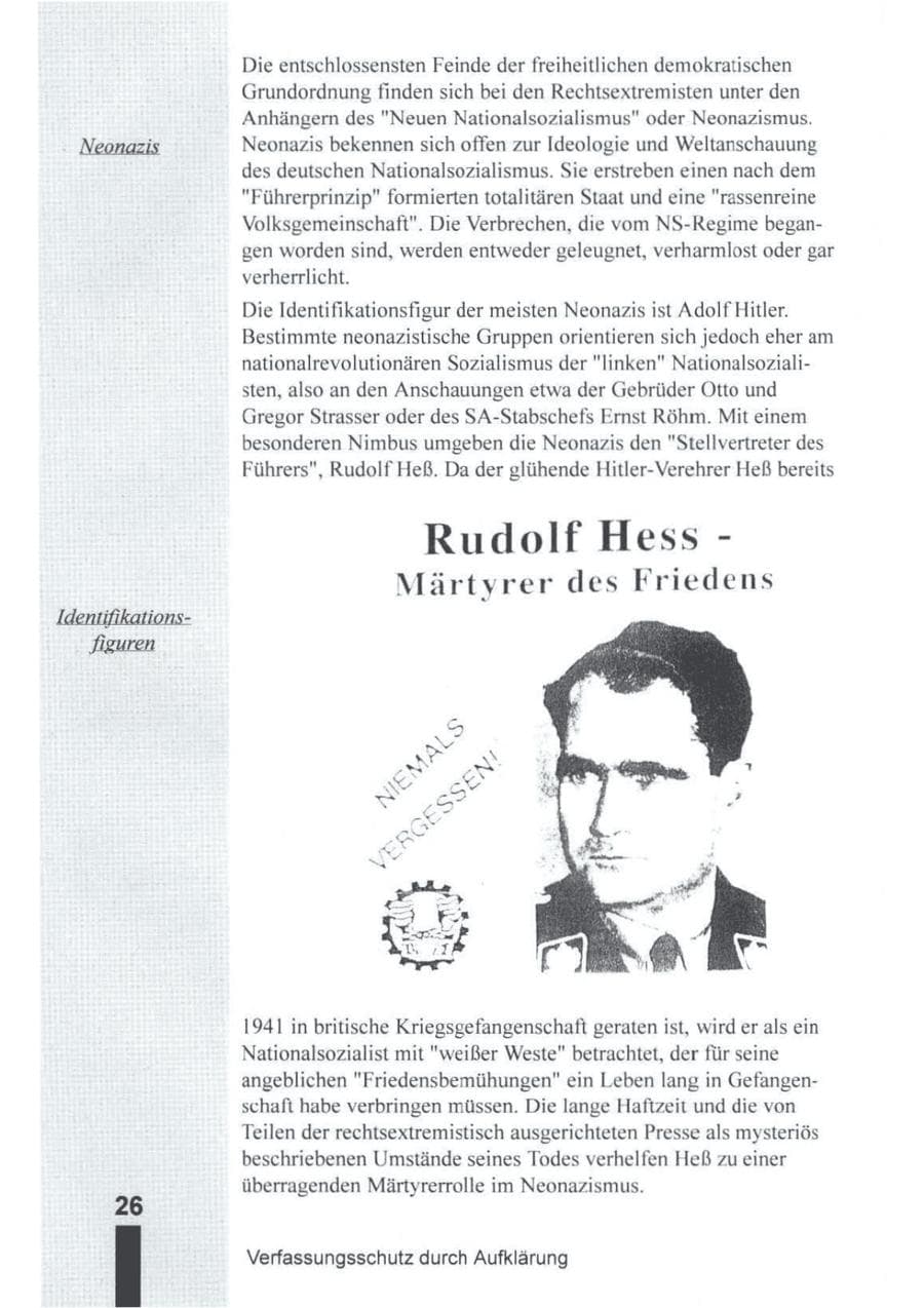 Seite 27 des Verfassungsschutzbericht 1994 Brandenburg