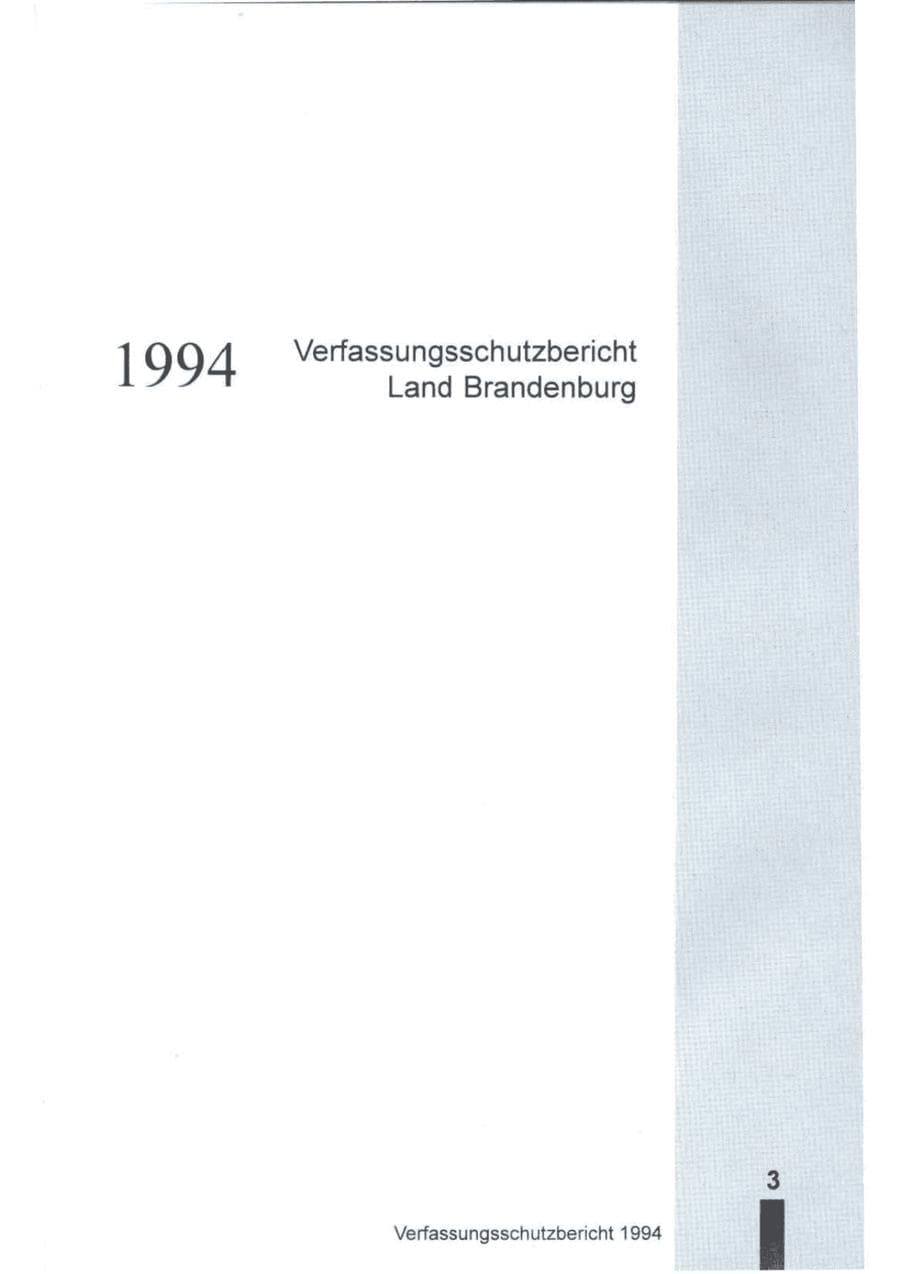 Seite 4 des Verfassungsschutzbericht 1994 Brandenburg