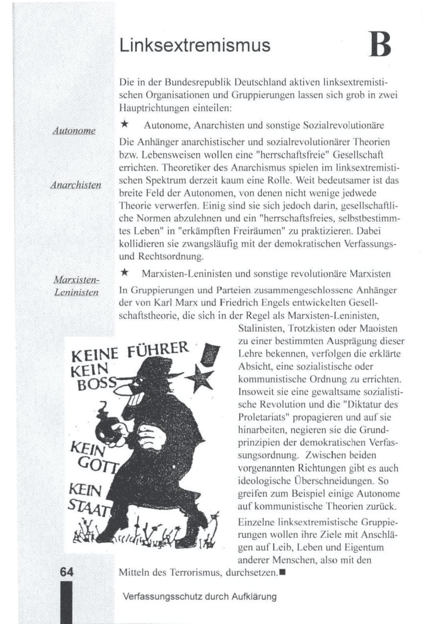 Seite 65 des Verfassungsschutzbericht 1994 Brandenburg