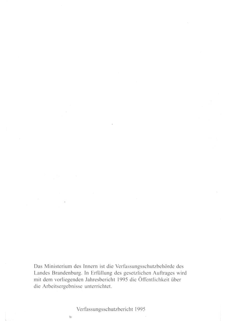 Seite 3 des Verfassungsschutzbericht 1995 Brandenburg