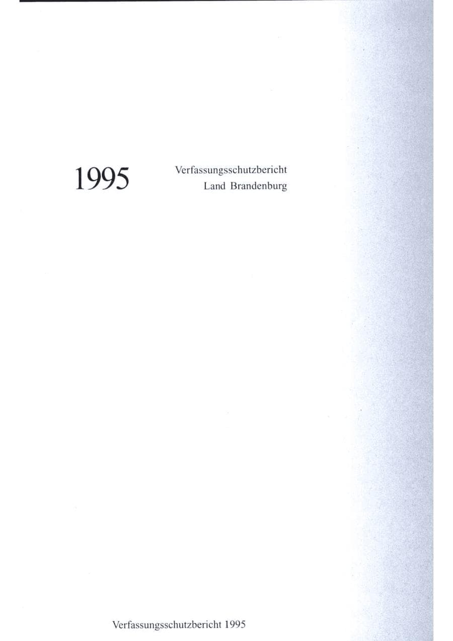 Seite 4 des Verfassungsschutzbericht 1995 Brandenburg