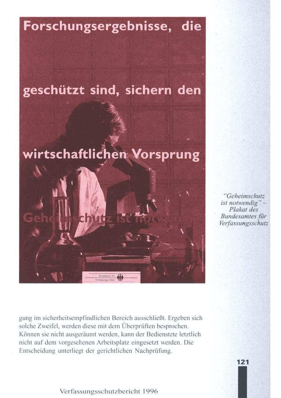 Seite 123 des Verfassungsschutzbericht 1996 Brandenburg
