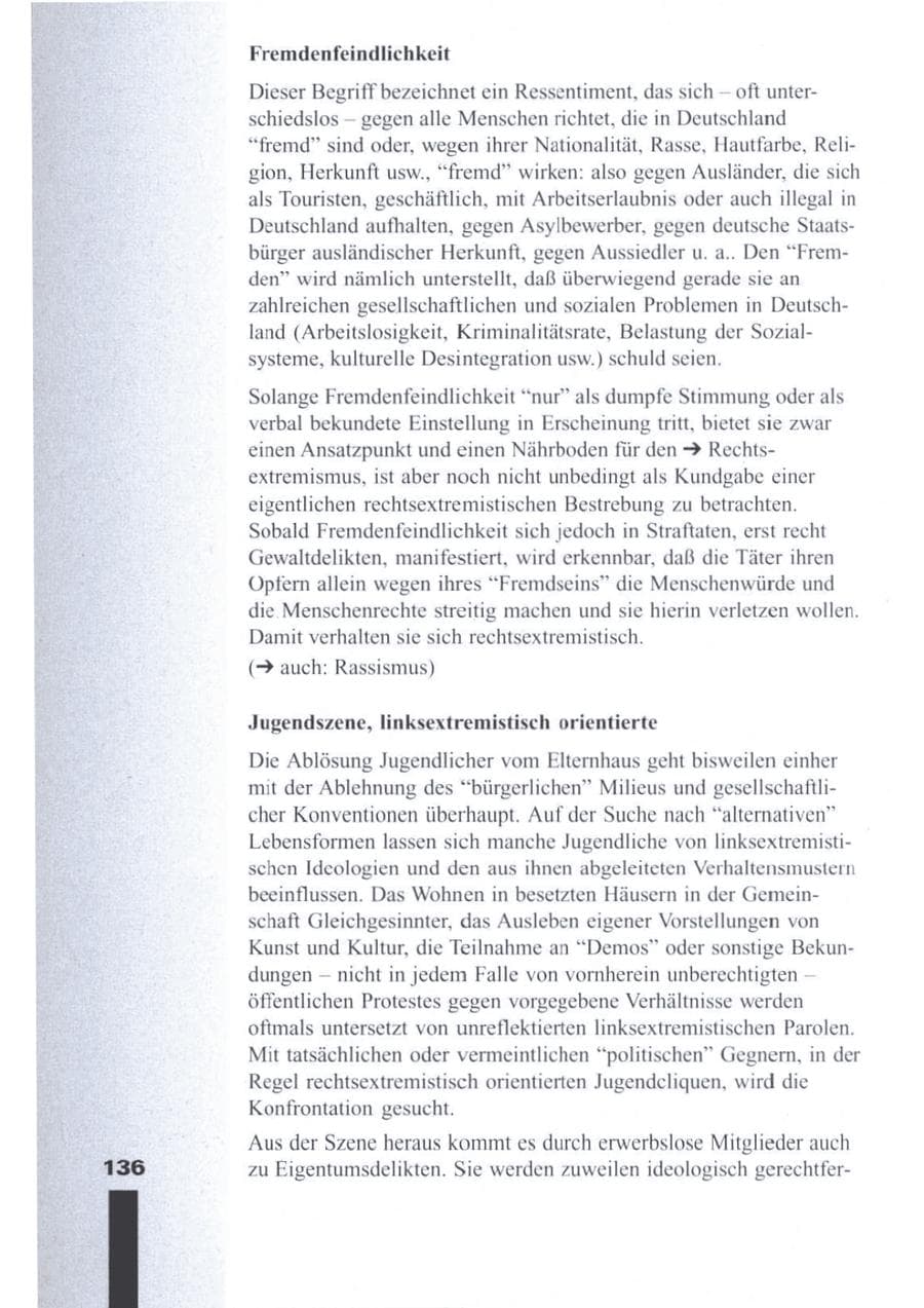 Seite 138 des Verfassungsschutzbericht 1996 Brandenburg