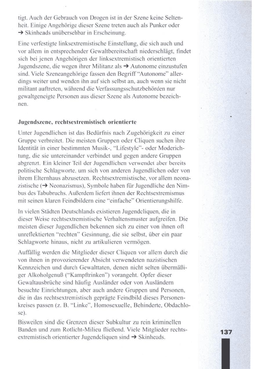 Seite 139 des Verfassungsschutzbericht 1996 Brandenburg