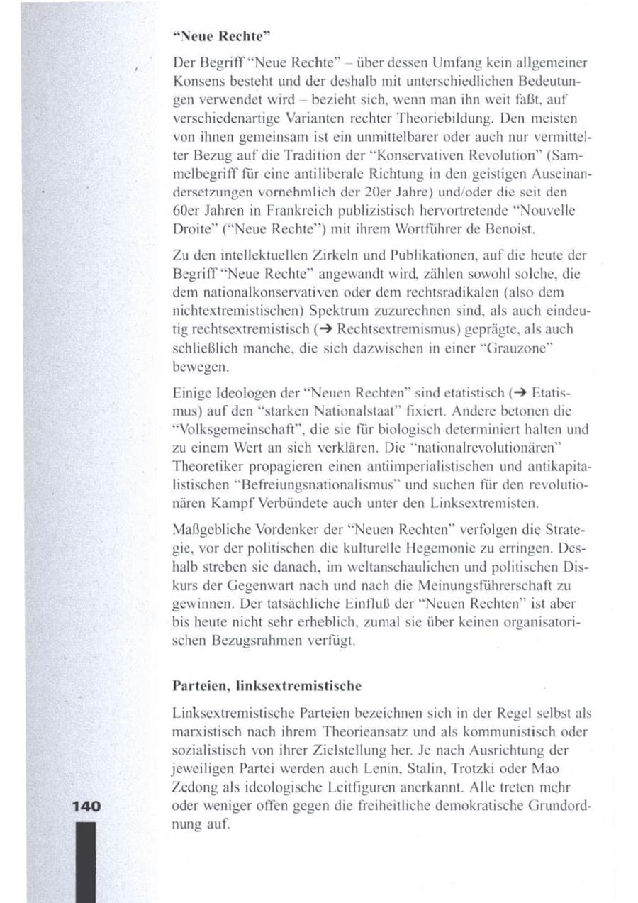 Seite 142 des Verfassungsschutzbericht 1996 Brandenburg