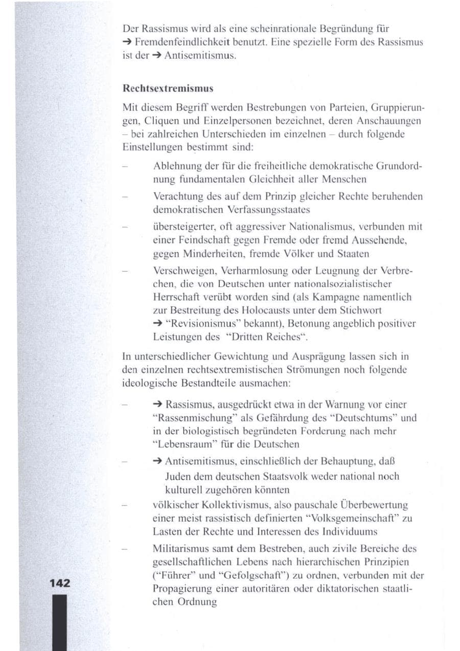 Seite 144 des Verfassungsschutzbericht 1996 Brandenburg