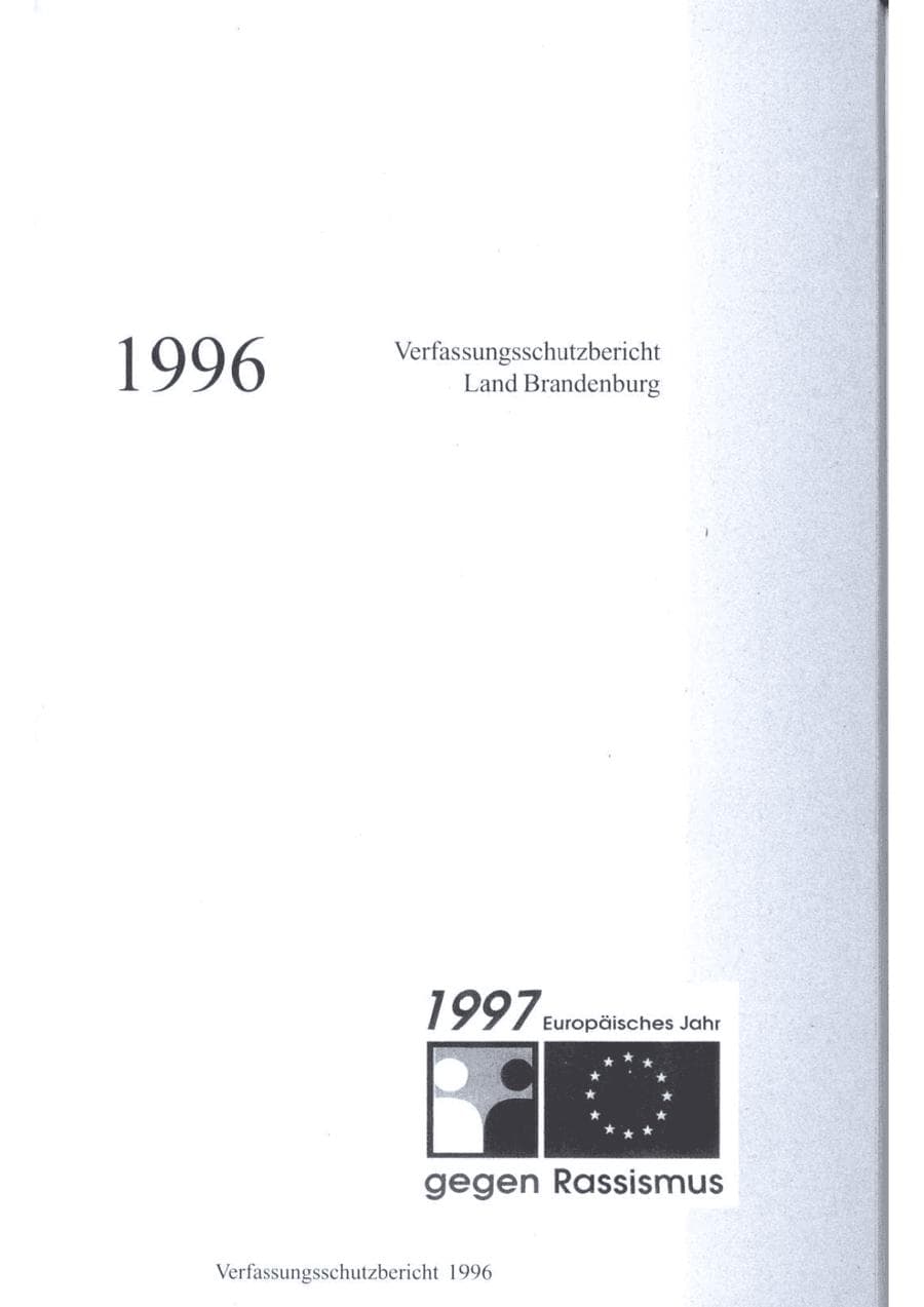 Seite 3 des Verfassungsschutzbericht 1996 Brandenburg