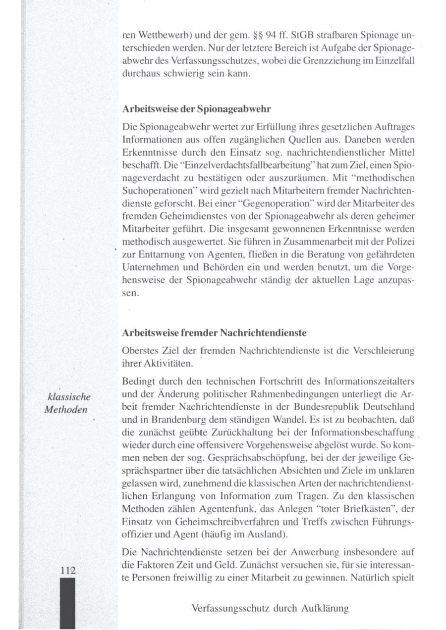 Seite 114 des Verfassungsschutzbericht 1997 Brandenburg