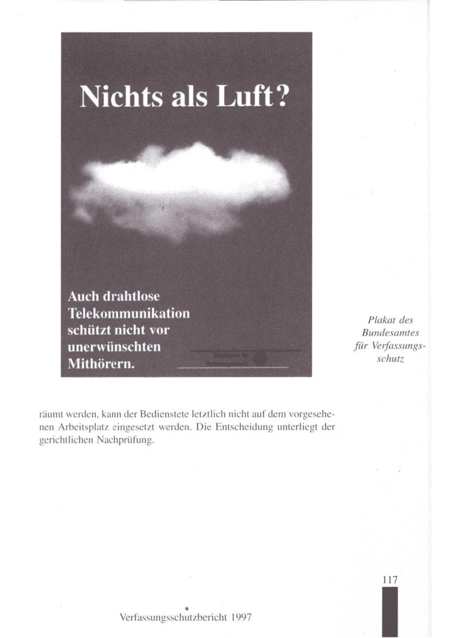 Seite 119 des Verfassungsschutzbericht 1997 Brandenburg