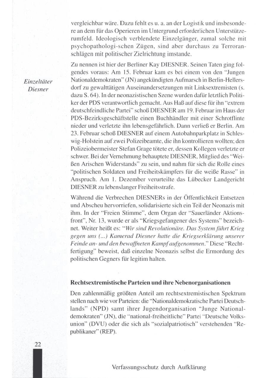 Seite 24 des Verfassungsschutzbericht 1997 Brandenburg