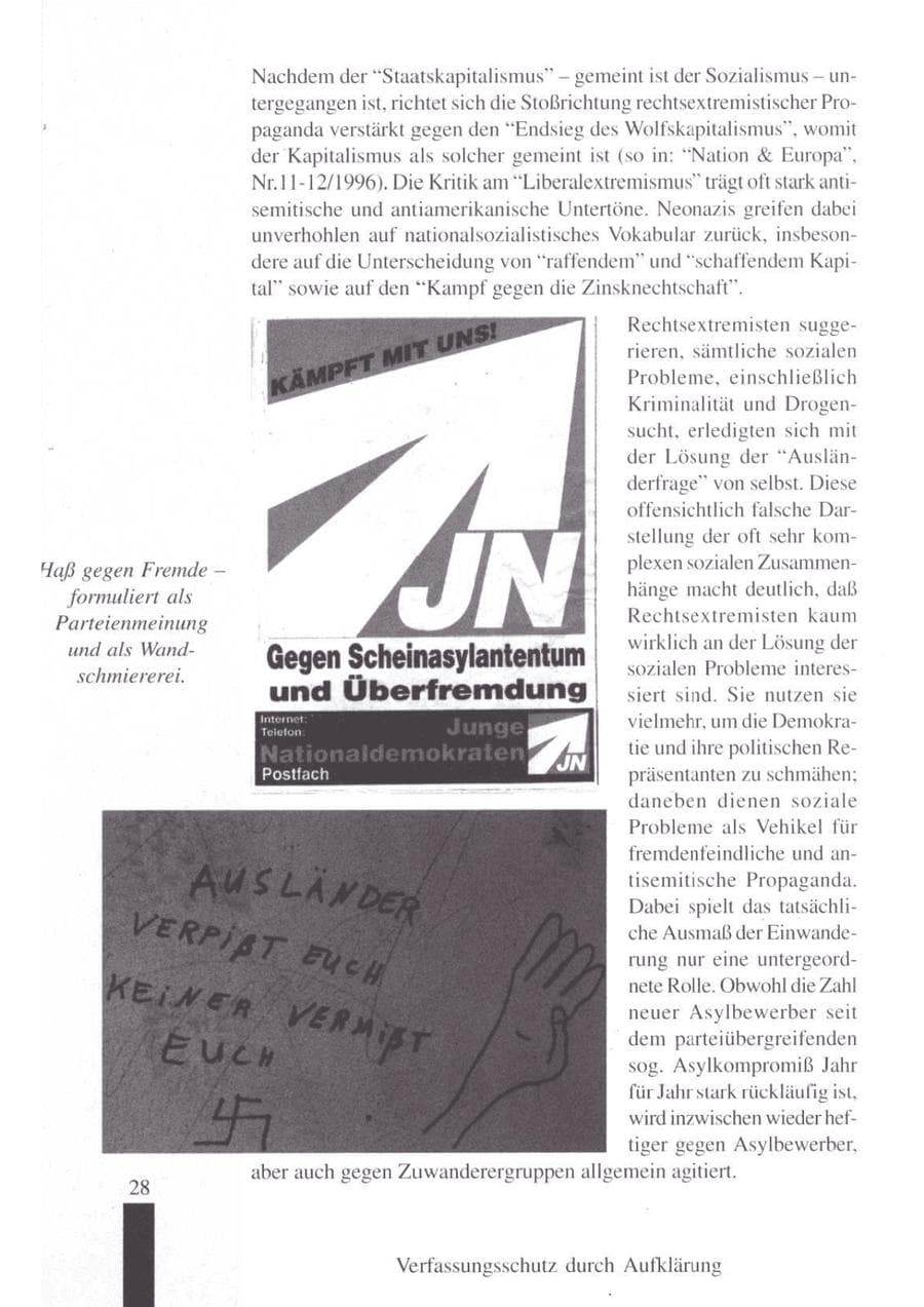 Seite 30 des Verfassungsschutzbericht 1997 Brandenburg