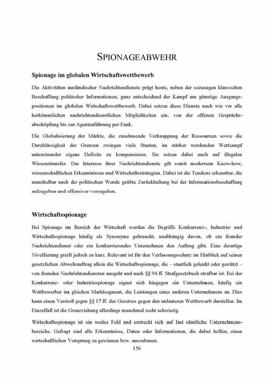 Seite 156 des Verfassungsschutzbericht 2000 Brandenburg