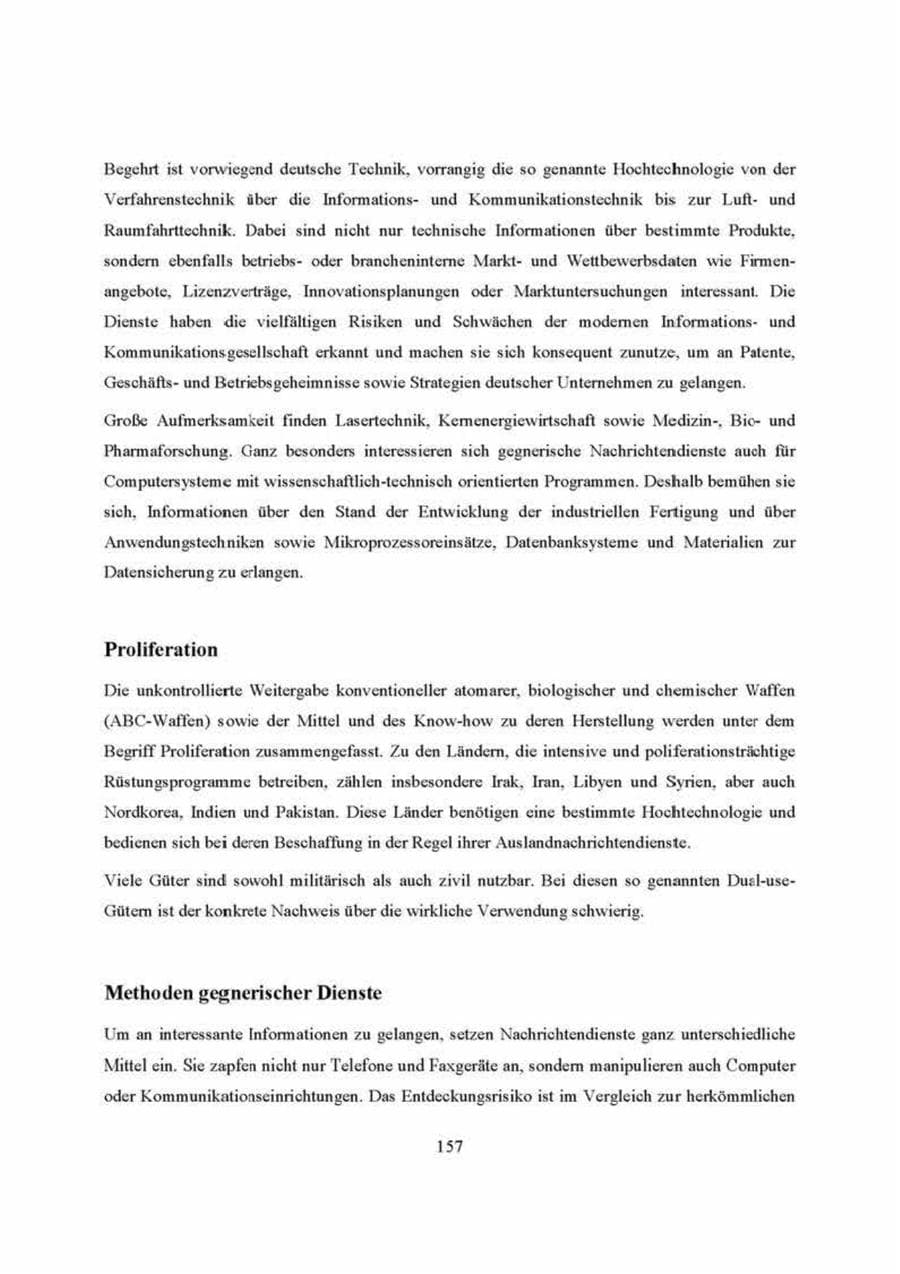 Seite 157 des Verfassungsschutzbericht 2000 Brandenburg