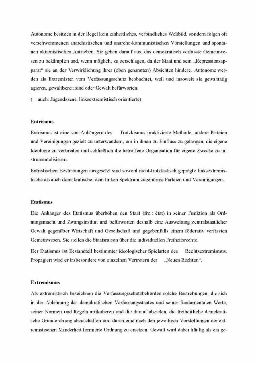 Seite 167 des Verfassungsschutzbericht 2000 Brandenburg