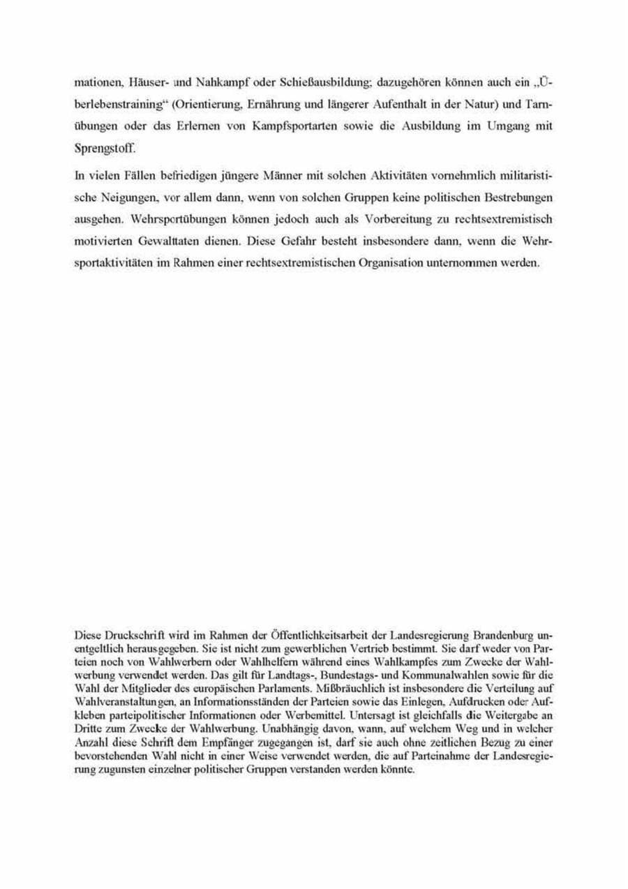 Seite 179 des Verfassungsschutzbericht 2000 Brandenburg