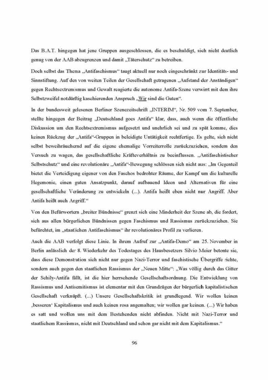 Seite 96 des Verfassungsschutzbericht 2000 Brandenburg